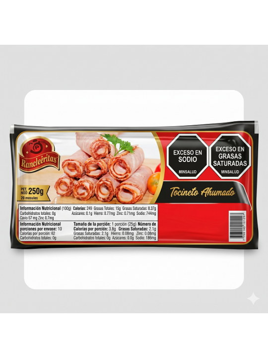 TOCINETA SIN PROC RECORTEX250GR